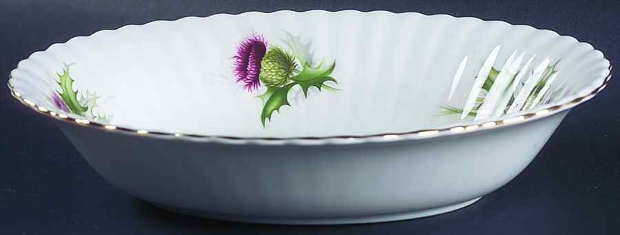 Highland Thistle 9" Oval Vegetable Bowl by Royal Albert-1