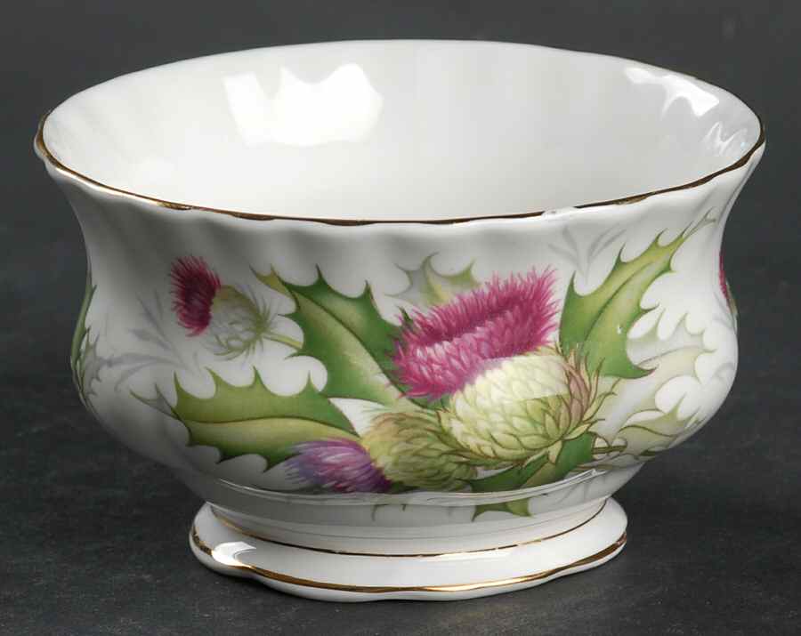 Highland Thistle Mini Open Sugar Bowl by Royal Albert-1