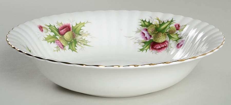 Highland Thistle 9" Round Vegetable Bowl by Royal Albert-1