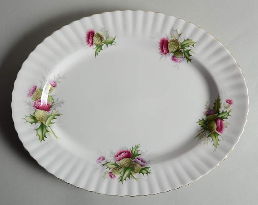 Highland Thistle 13" Oval Serving Platter by Royal Albert-1