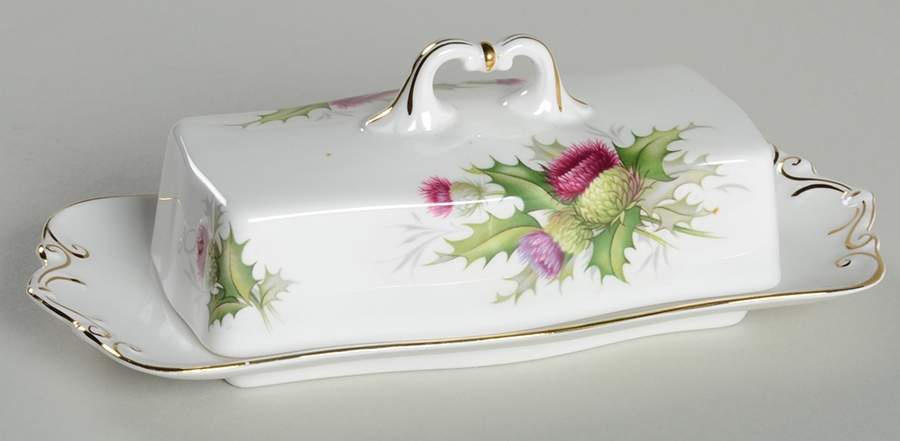 Highland Thistle 1/4 Lb Covered Butter by Royal Albert-1