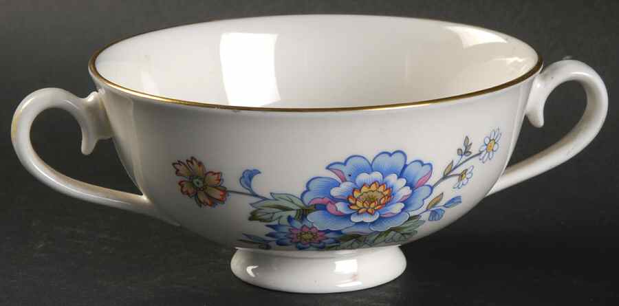 Hidden Valley Footed Cream Soup Bowl by Royal Albert-1