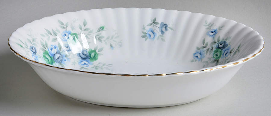 Inspiration Blue 9" Oval Vegetable Bowl by Royal Albert-1