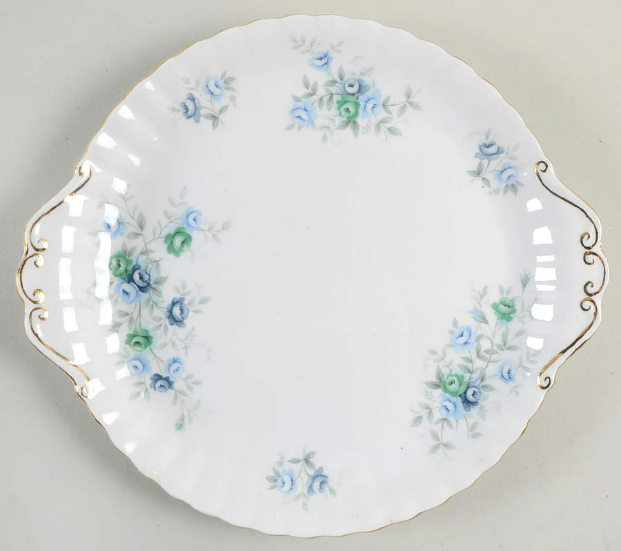 Inspiration Blue Handled Cake Plate by Royal Albert-1