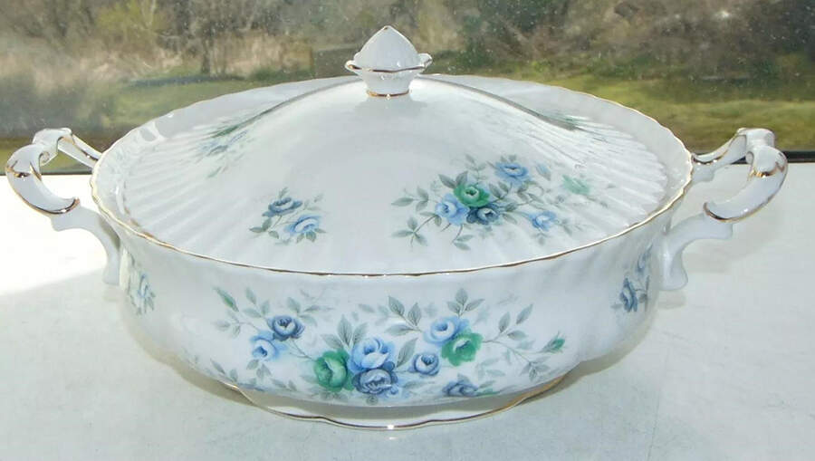 Inspiration Blue Round Covered Vegetable by Royal Albert-1