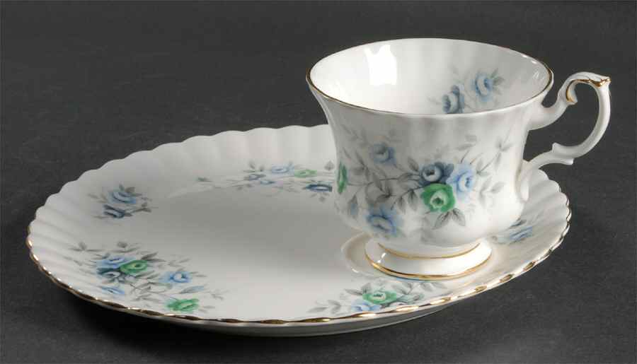 Inspiration Blue Snack Plate & Cup Set by Royal Albert-1