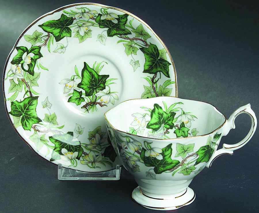 Ivy Lea Footed Cup & Saucer Set by Royal Albert-1