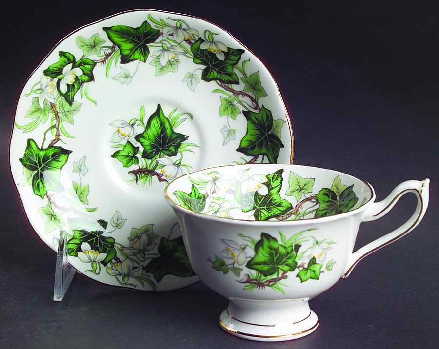 Ivy Lea Footed Cup & Saucer Set by Royal Albert-1