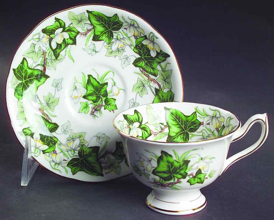 Ivy Lea Footed Demitasse Cup & Saucer Set by Royal Albert-1