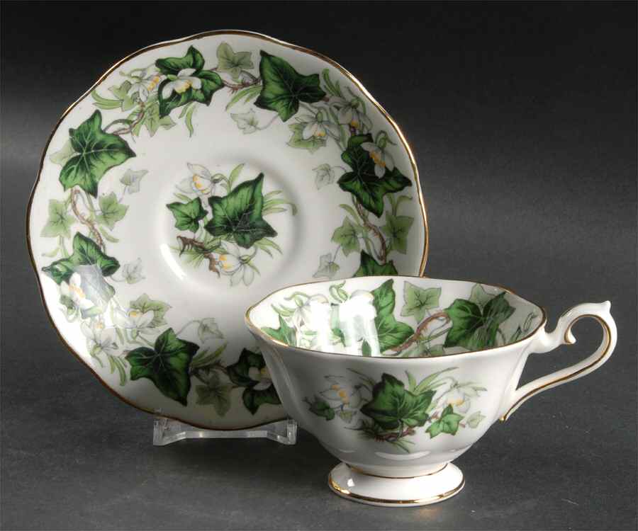 Ivy Lea Footed Cup & Saucer Set by Royal Albert-1