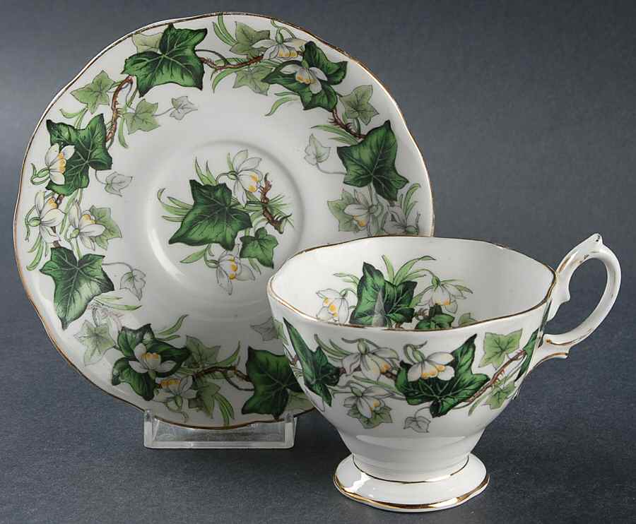 Ivy Lea Footed Cup & Saucer Set by Royal Albert-1