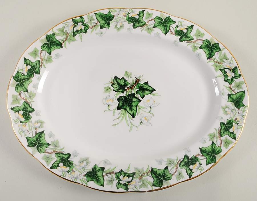 Ivy Lea 12" Oval Serving Platter by Royal Albert-1