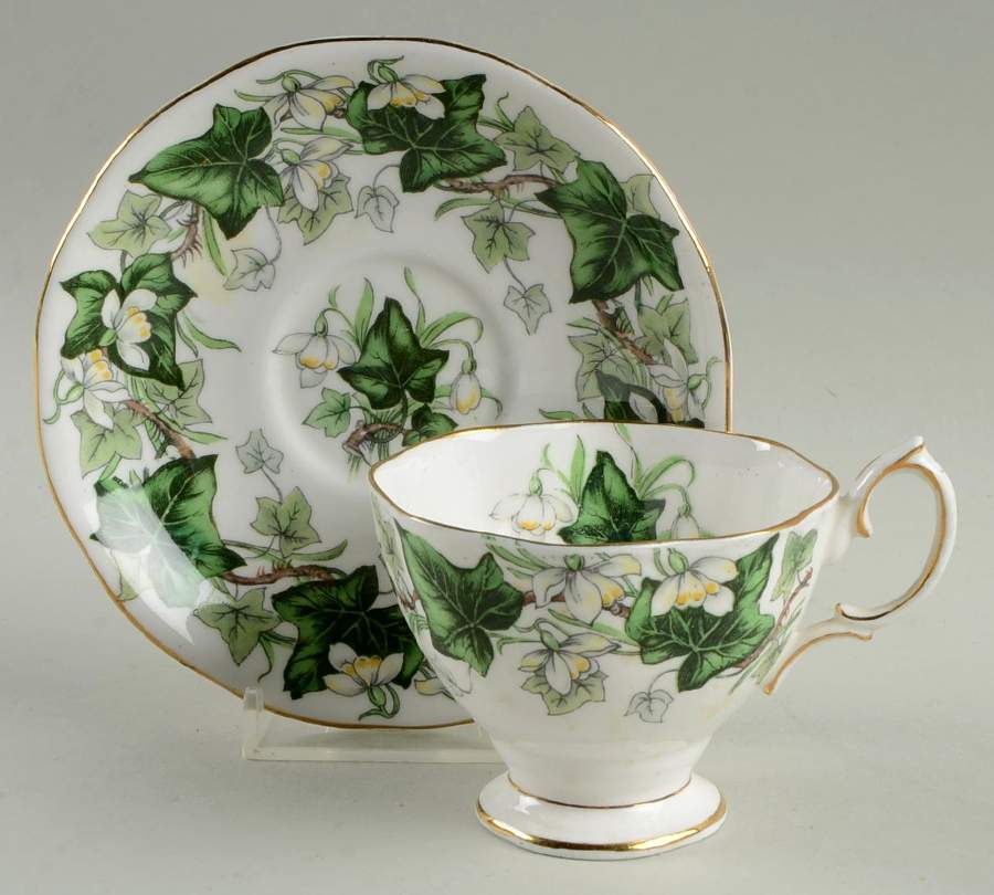 Ivy Lea Footed Demitasse Cup & Saucer Set by Royal Albert-1