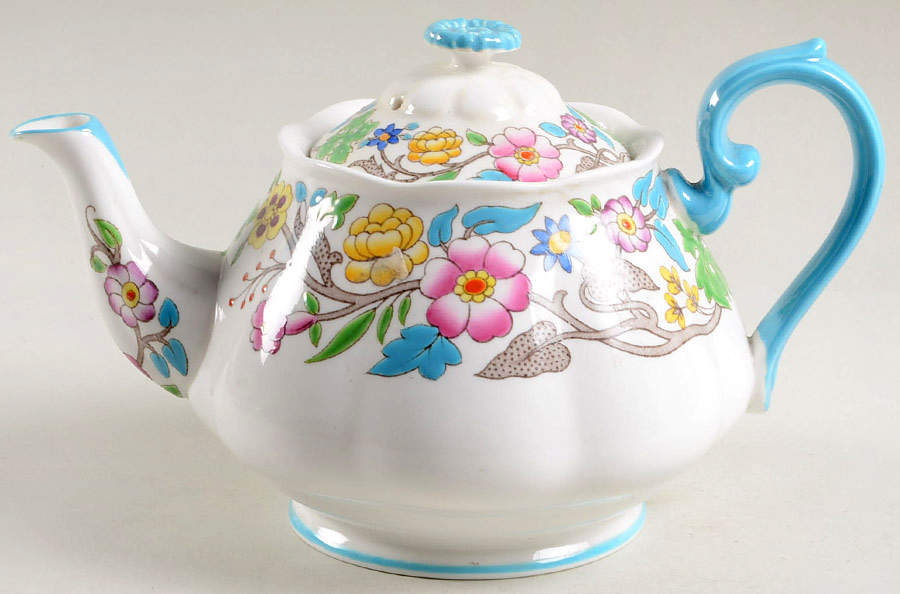 Jacobean Teapot & Lid by Royal Albert-1