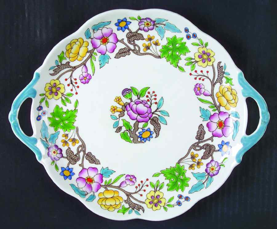 Jacobean Handled Cake Plate by Royal Albert-1