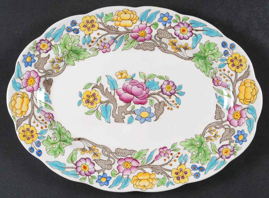 Jacobean 11" Oval Serving Platter by Royal Albert-1