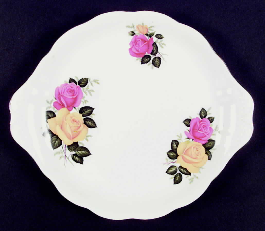 June Delight Handled Cake Plate by Royal Albert-1