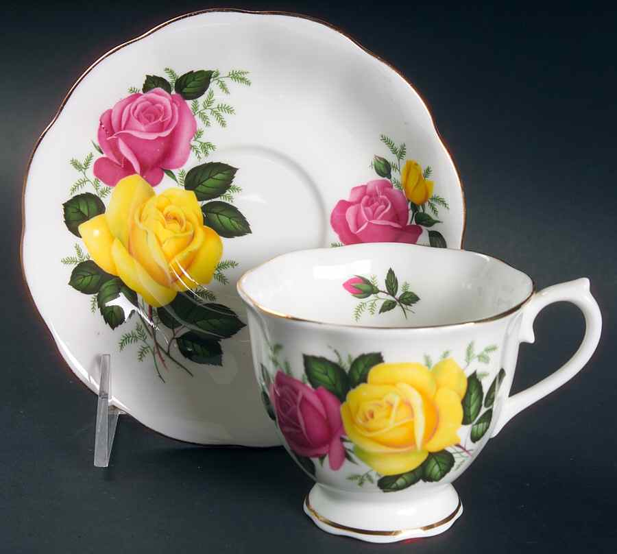 June Delight Footed Cup & Saucer Set by Royal Albert-1