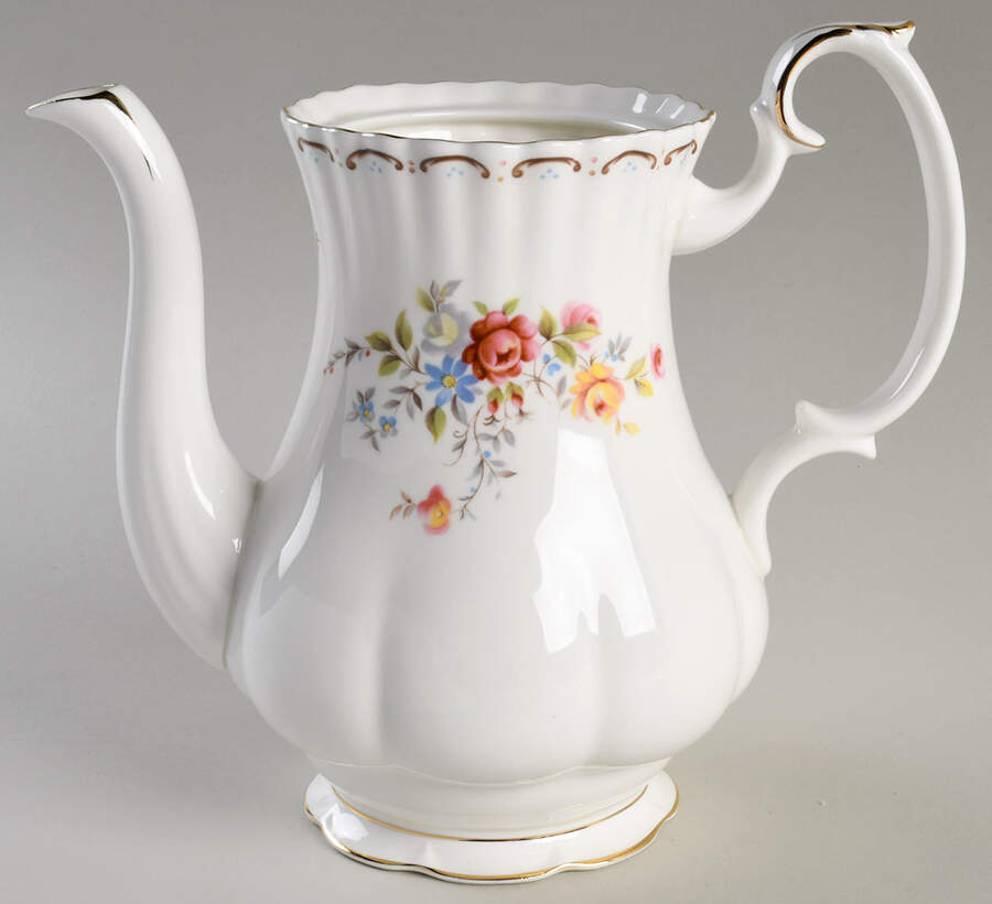 Jubilee Rose Coffee Pot No Lid by Royal Albert-1