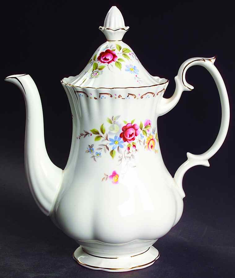 Jubilee Rose Small Coffee Pot & Lid by Royal Albert-1