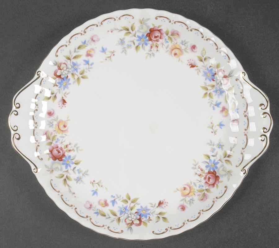 Jubilee Rose Handled Cake Plate by Royal Albert-1