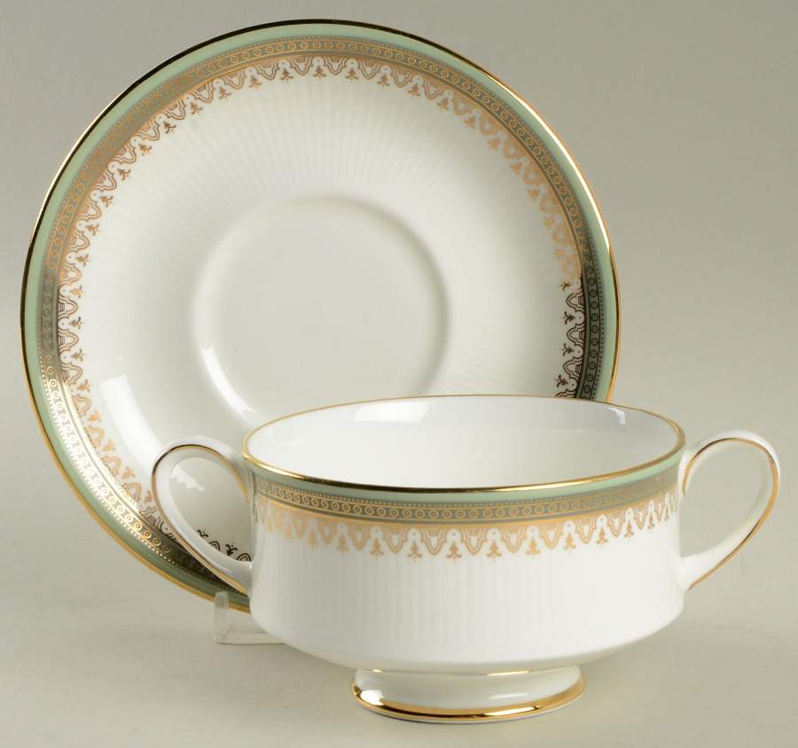 Kensington Footed Cream Soup Bowl & Saucer Set by Royal Albert-1