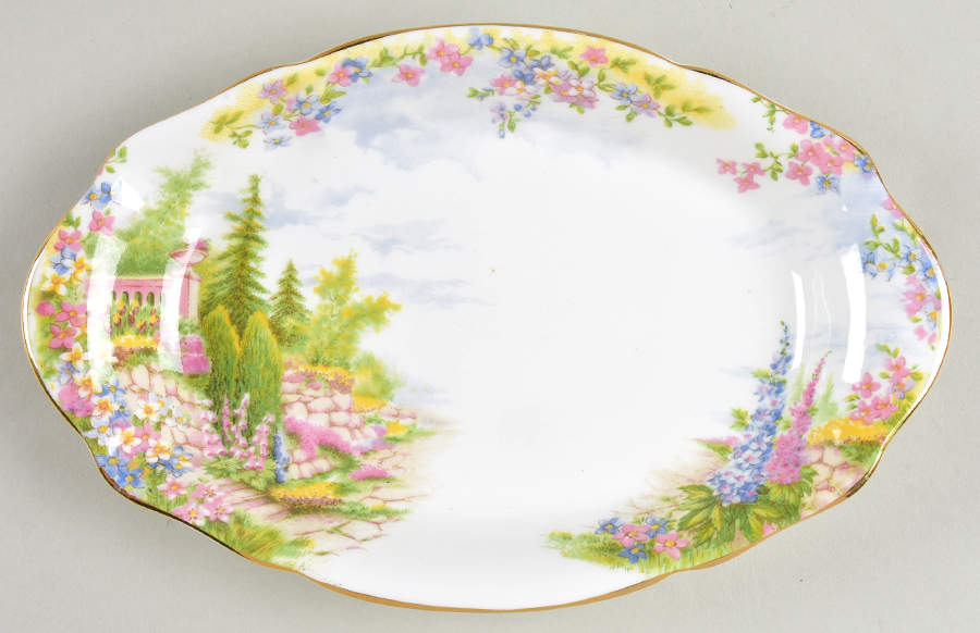 Kentish Rockery Tray for Mini Creamer & Open Sugar by Royal Albert-1