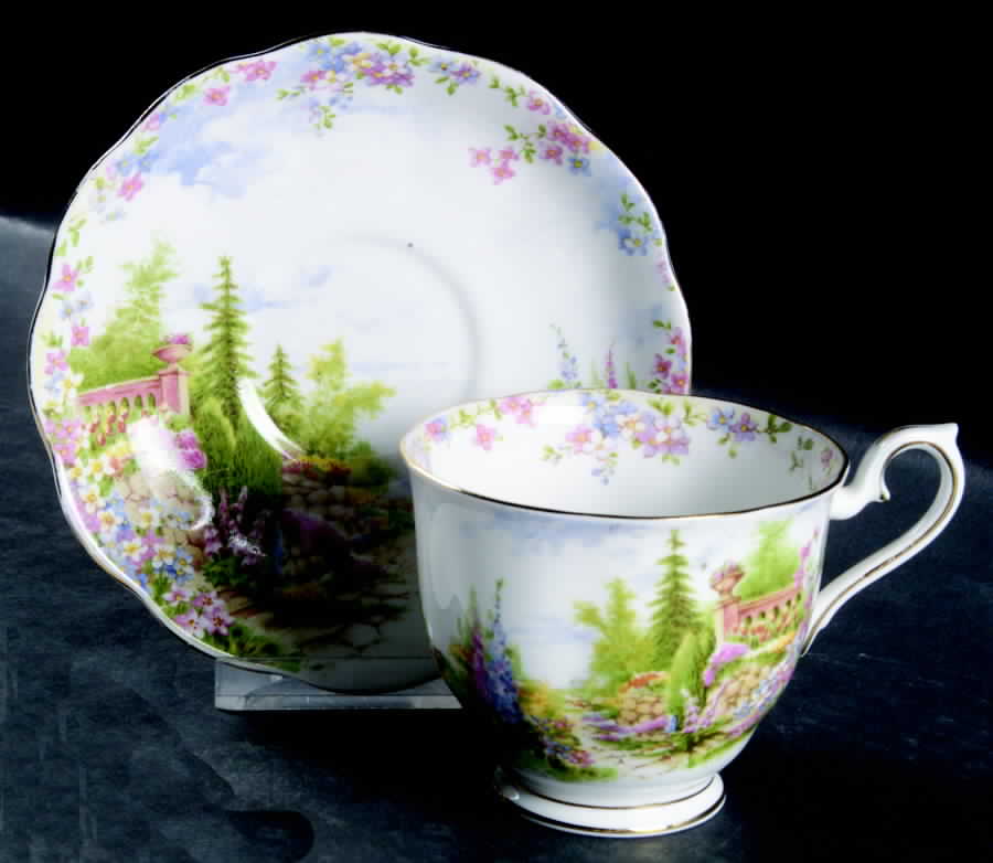 Kentish Rockery Footed Cup & Saucer Set by Royal Albert-1