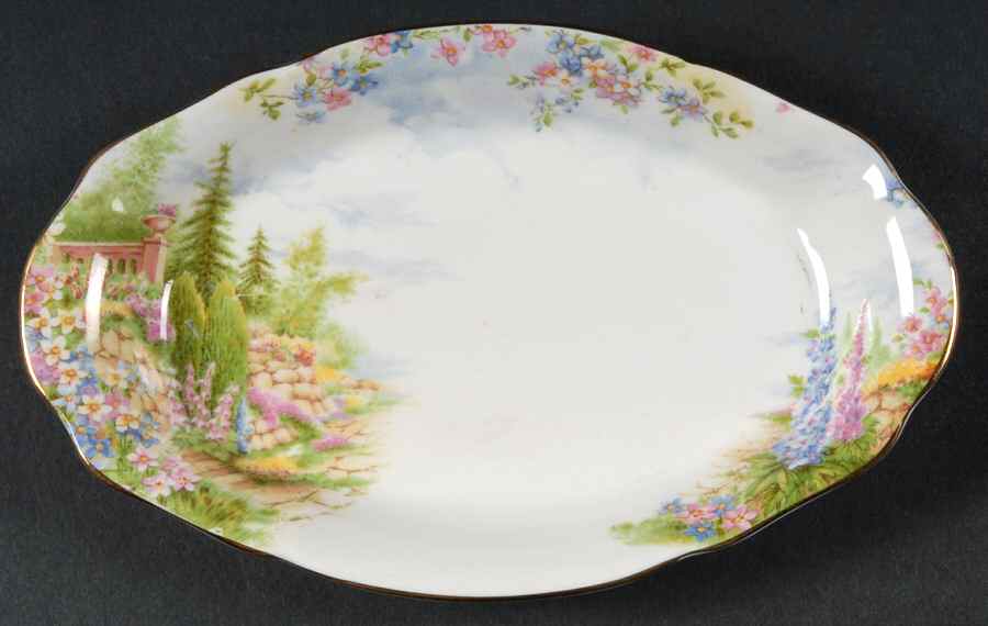Kentish Rockery Tray for Mini Creamer & Open Sugar by Royal Albert-1