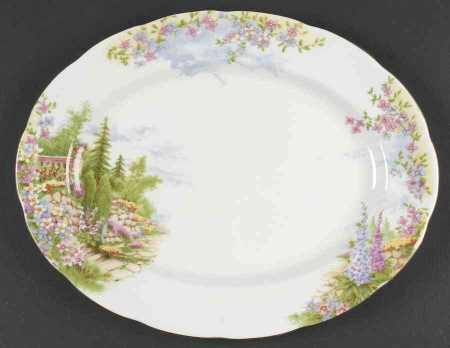 Kentish Rockery 13" Oval Serving Platter by Royal Albert-1