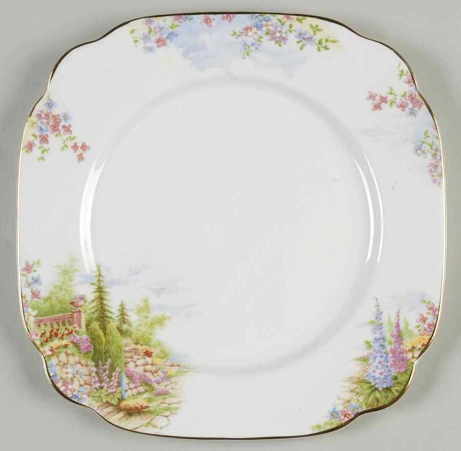 Kentish Rockery Square Luncheon Plate by Royal Albert-1