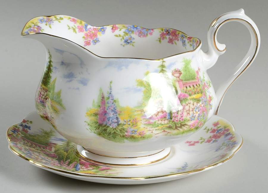 Kentish Rockery Gravy Boat & Underplate by Royal Albert-1