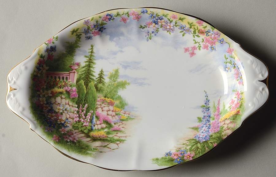 Kentish Rockery Tray for Mini Creamer & Open Sugar by Royal Albert-1
