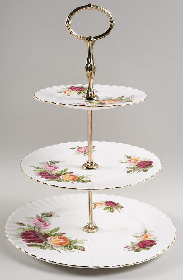 Kings Ransom 3-Tiered Serving Tray (DP, SP, BB) by Royal Albert-1