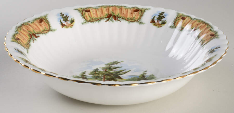 Knotty Pine 9" Round Vegetable Bowl by Royal Albert-1
