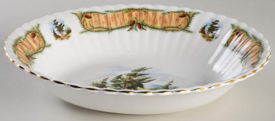 Knotty Pine 9" Oval Vegetable Bowl by Royal Albert-1