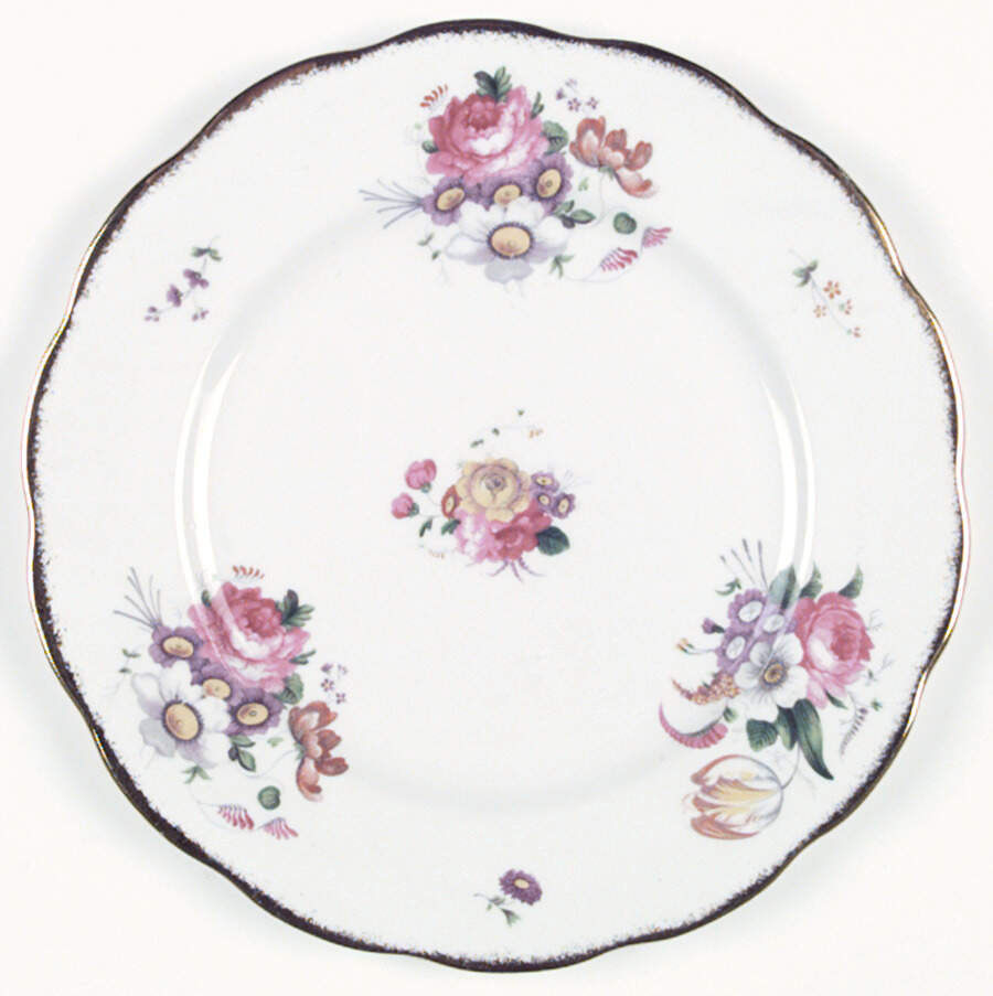 Lady Angela (Sprayed Gold Trim) Dinner Plate by Royal Albert-1