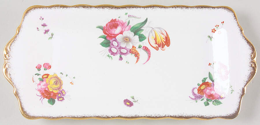 Lady Angela (Sprayed Gold Trim) Tray for Creamer & Sugar with Lid by Royal Albert-1