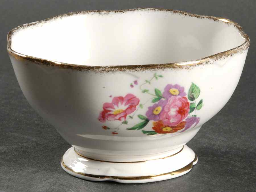 Lady Angela (Sprayed Gold Trim) Cranberry Bowl by Royal Albert-1