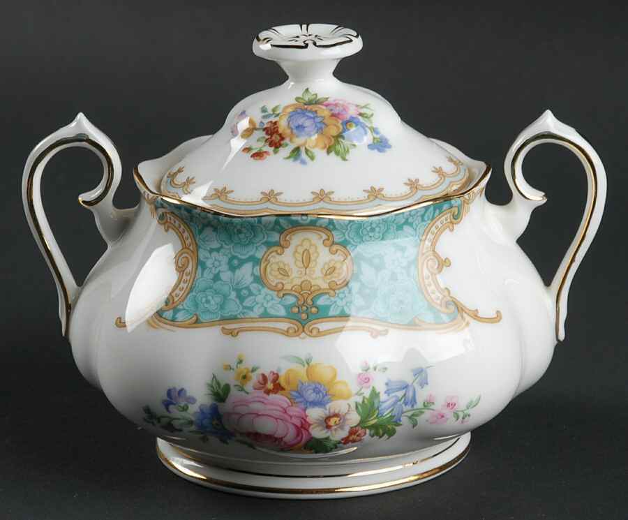 Lady Ascot Sugar Bowl & Lid by Royal Albert-1