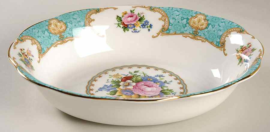 Lady Ascot 9" Oval Vegetable Bowl by Royal Albert-1