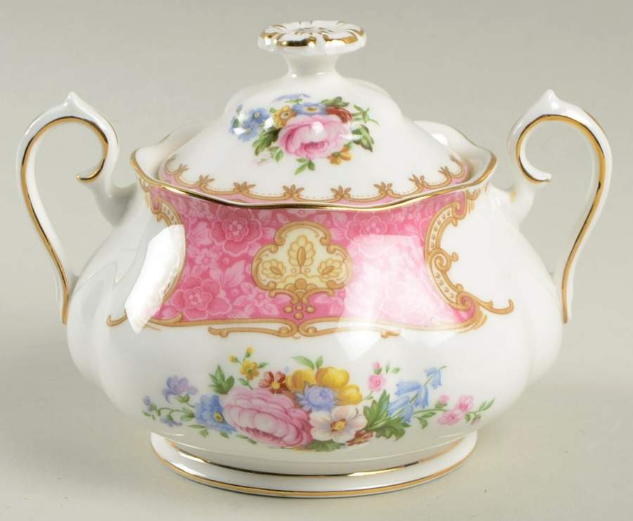 Lady Carlyle Sugar Bowl & Lid by Royal Albert-1