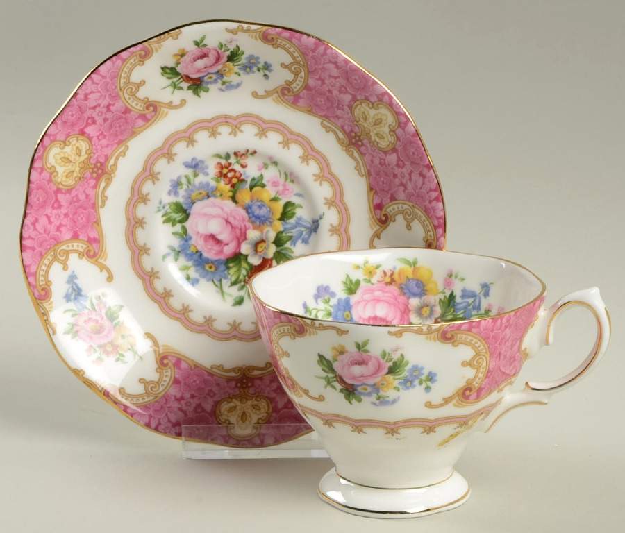 Lady Carlyle Footed Cup & Saucer Set by Royal Albert-1
