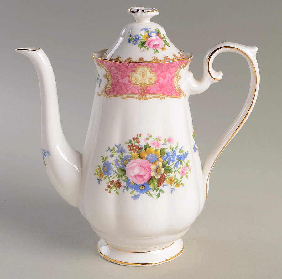 Lady Carlyle Small Coffee Pot & Lid by Royal Albert-1