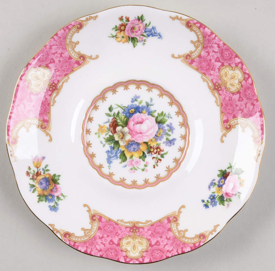 Lady Carlyle Round Gravy Boat Underplate by Royal Albert-1