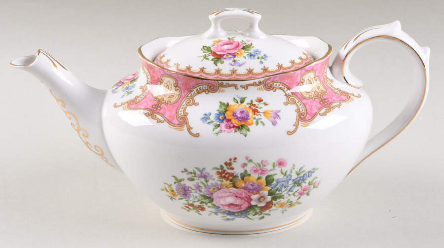 Lady Carlyle Small Oval Teapot & Lid by Royal Albert-1
