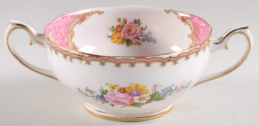 Lady Carlyle Footed Cream Soup Bowl by Royal Albert-1