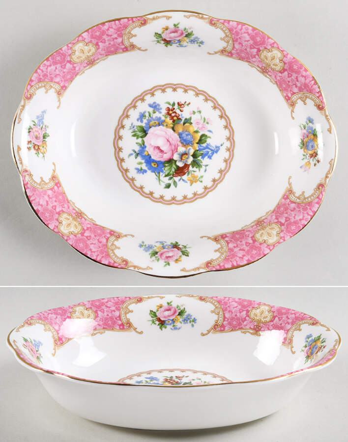 Lady Carlyle 9" Oval Vegetable Bowl by Royal Albert-1