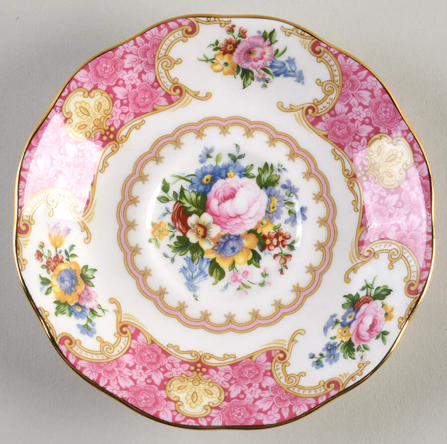 Lady Carlyle Saucer for Footed Cup by Royal Albert-1