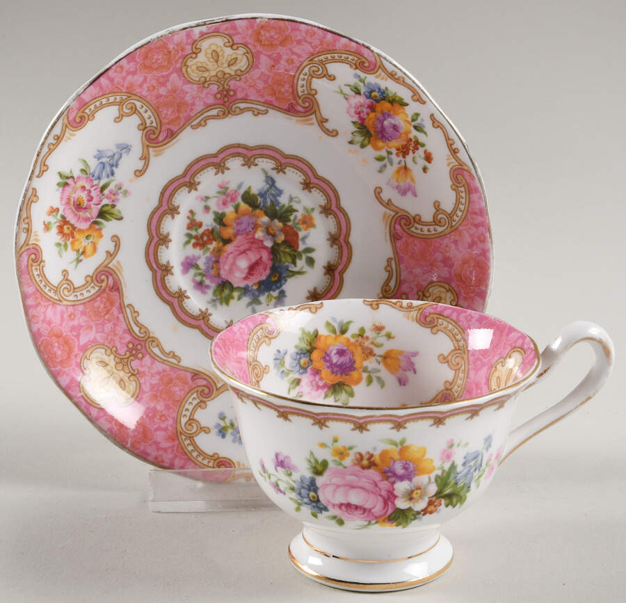 Lady Carlyle Footed Demitasse Cup & Saucer Set by Royal Albert-1